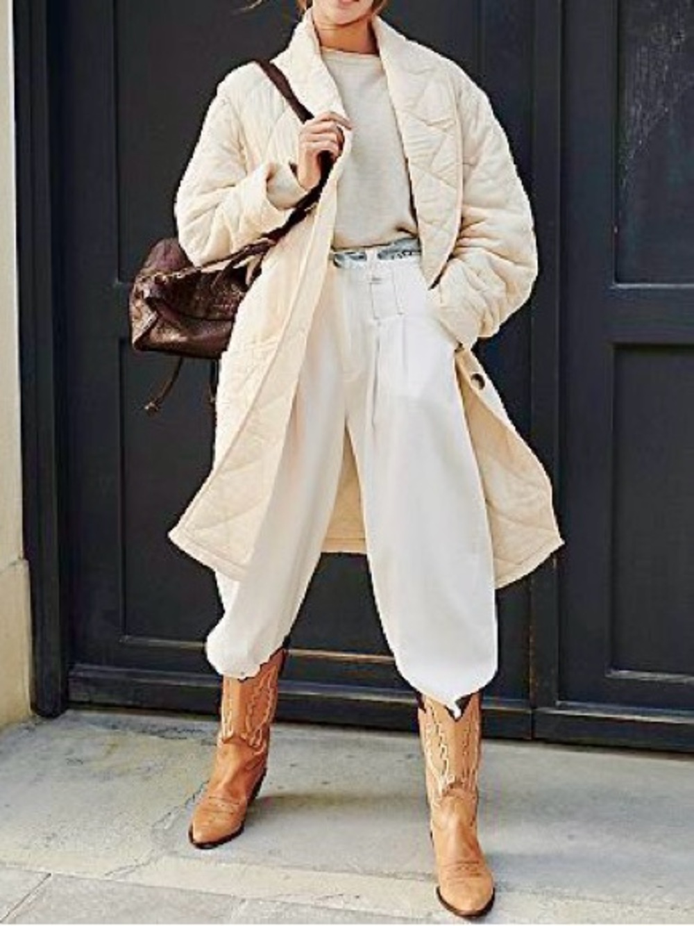 FP Soft quilted Quilted Shawl Collar Coat